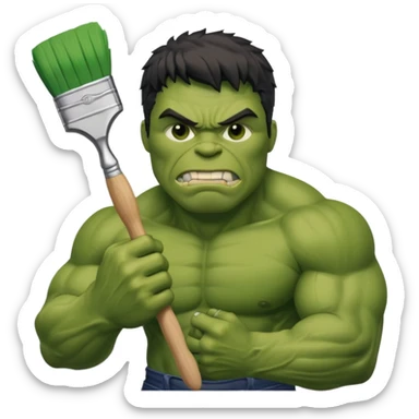 hulk pintando sticker