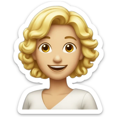 Femme heureux sticker