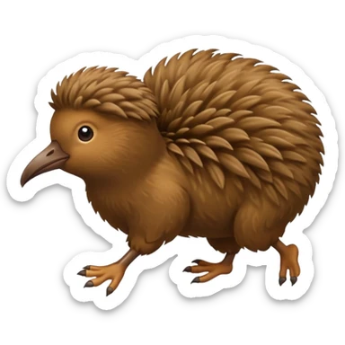 a kiwi bird running sticker