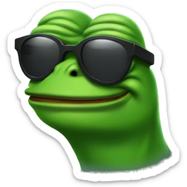 pepe with sunglasses  sticker