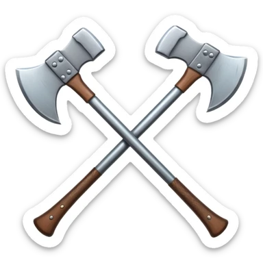 croisement de hache sticker