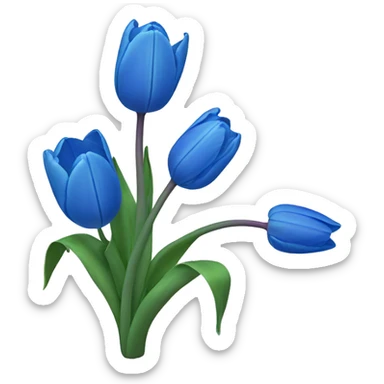 Blue tulip sticker