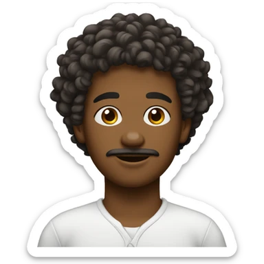 Garçon métisse cheveux bouclés court sticker