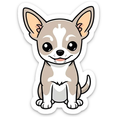 Gray chihuahua  sticker