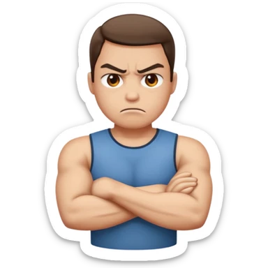 angry crossing arms sticker