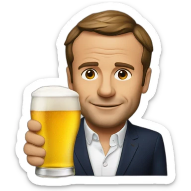 Macron cul sec corona biere sticker