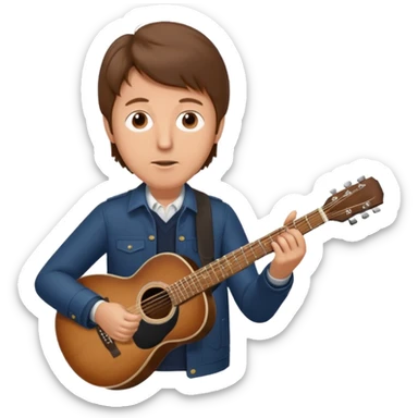 Paul McCartney playing guitar sticker