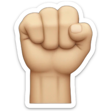 Fist where thumb is tucked into hand sticker