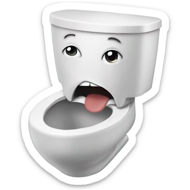 screaming skibidi toilet sticker