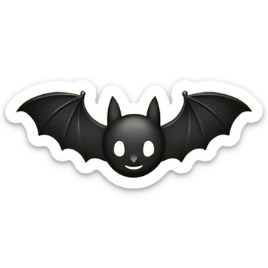 Make a emoji of bat logo batman edition  sticker