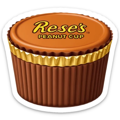 reeses peanut butter cup exact replica sticker