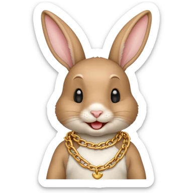 A little rabbit who loves to laugh make it drake sticker