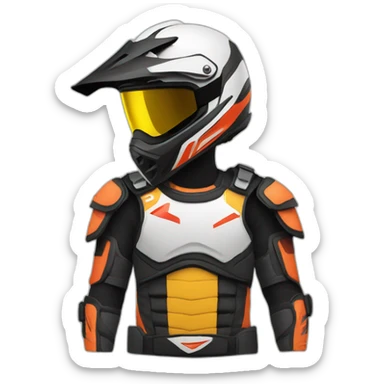 Moto-cross armor sticker