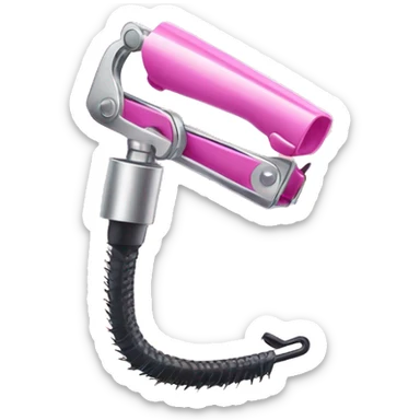 pink eyelash curler sticker