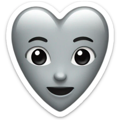 coeur argenté sticker