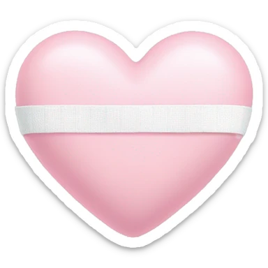 Pastel pink heart with bandage sticker