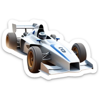 A high-speed racing car or motorcycle zooming down a track, leaving a trail of dust and excitement. The scene conveys energy and adrenaline, with blurred motion showing the speed and precision of motorsport, set against a dynamic racing track backdrop. sticker