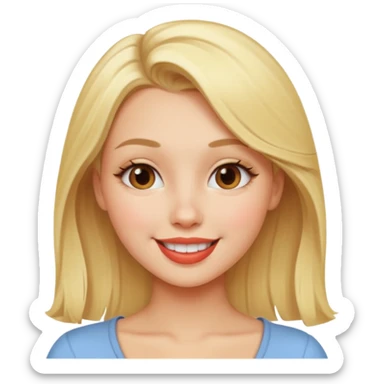 hot blonde girl kissing the camera sticker