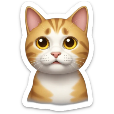 Stunned cat sticker