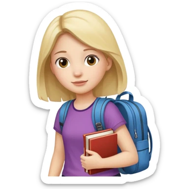 walk girl at university  sticker