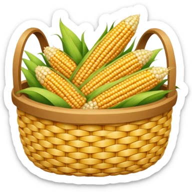 corn grain basket  sticker
