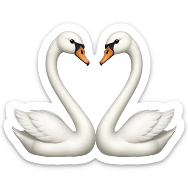 two swans in love but make it look like not ai sticker