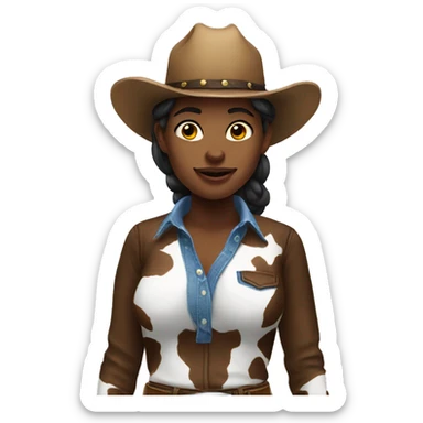 Cow-girl sticker
