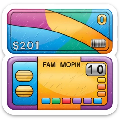 ticket à gratter sticker