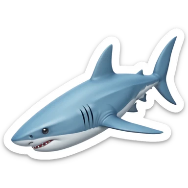 Tiburon con unas patas con unas zapatillas de correr celestes de nike sticker