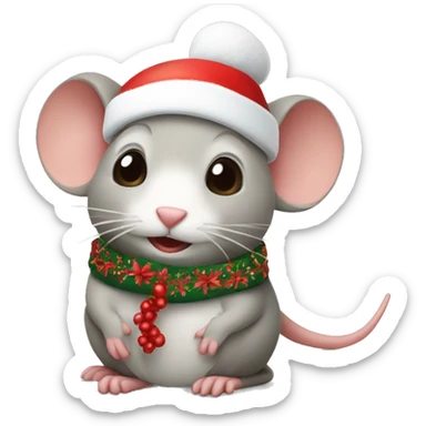 Christmas mice in Belarus  sticker