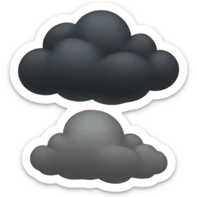 black clouds sticker
