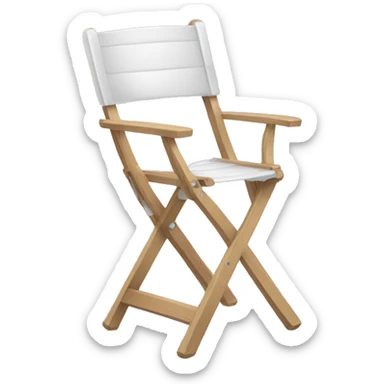 White folding chair sticker