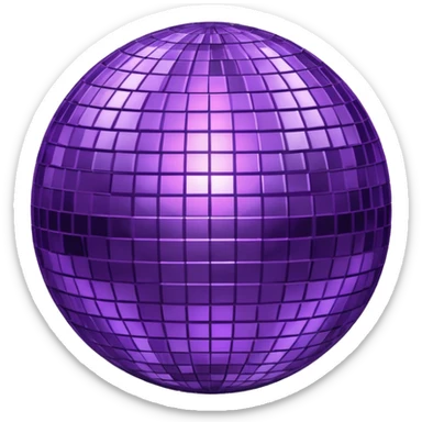 purple disco ball sticker