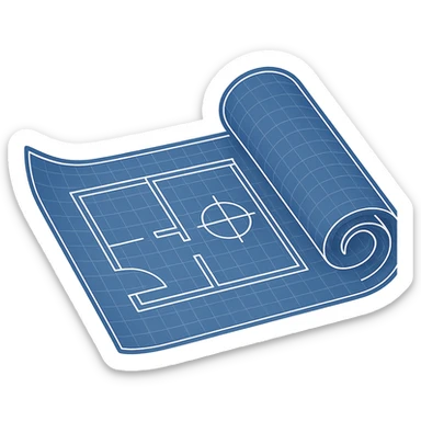 blueprint roll in general style sticker