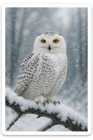 Snowy owl sticker
