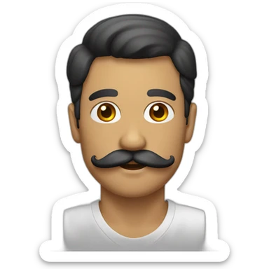 Homme avec une moustache carré  sticker