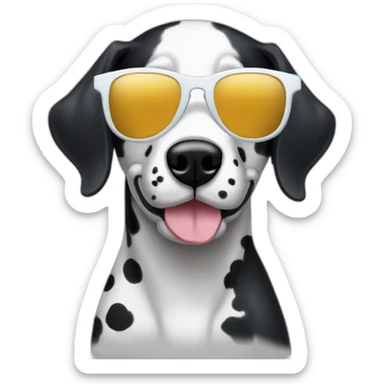 dalmata with sunglasses sticker