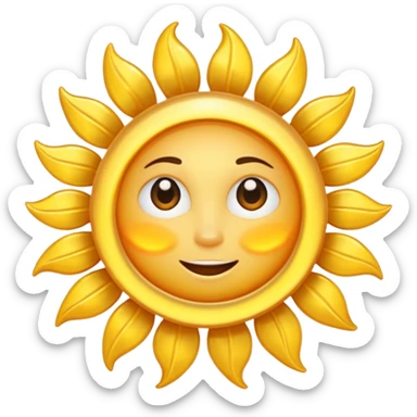 tangled sun no face sticker