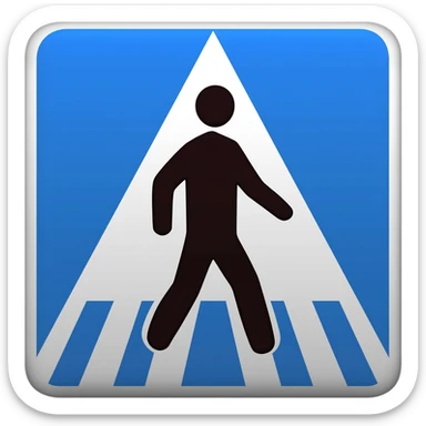 an emoji a pedestrian crossing sticker