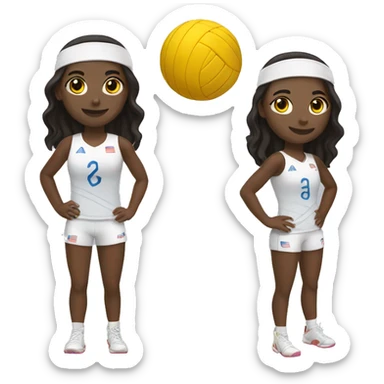 summer olympics girl volleyball sticker