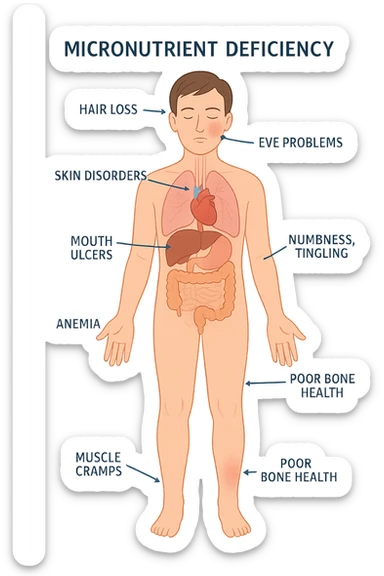 corpo umano in carenza di micronutrienti in italiano sticker