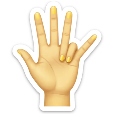 yellow hand doing the three fingers up salute from the hunger games sticker