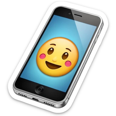 emoji de un celular iphone sticker