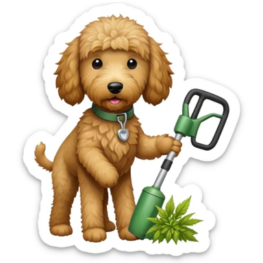 Golden doodle weed eater sticker