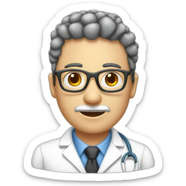 Neurologist and cells sticker