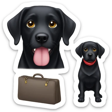 black lab with a yamaka on sticker