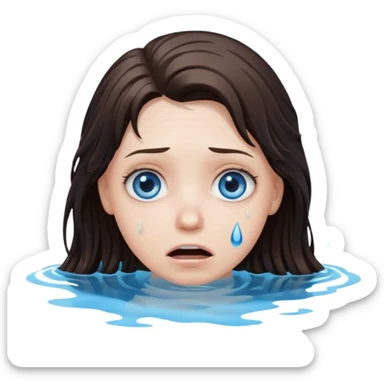 Tête qui se noit dans l’eau sticker