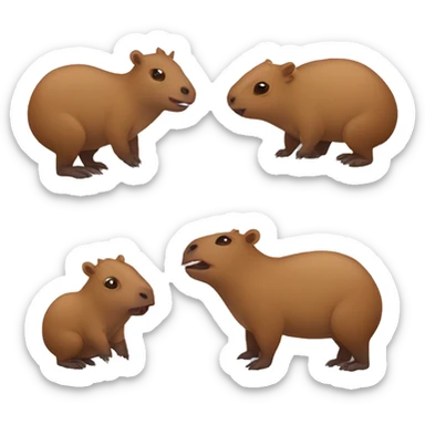 Ladrón robando una capibara sticker