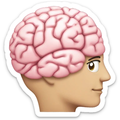 A light pink brain a book sticker
