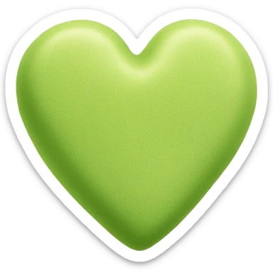 pistachio green Color heart sticker